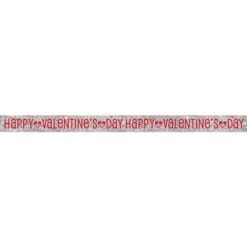 Happy Valentines Hearts Foil Banner 9FT