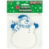 Mini Snowman Cutouts-5"X4.5" 10CT
