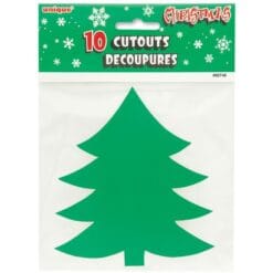 Cutout Cmas Tree Mini 5X4.5 10CT