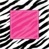 Zebra Party Plates SQR 10" 8CT 1 Zebra Party Plates Sqr 10&Quot; 8Ct