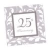 Silver Elegant 25th Anniversary Napkins Beverage 16CT 1 Silver Elegant 25Th Anniversary Napkins Beverage 16Ct