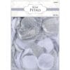 Rose Petal Fabric Silver & White Confetti 300pcs 1 Rose Petal Fabric Silver &Amp; White Confetti 300Pcs