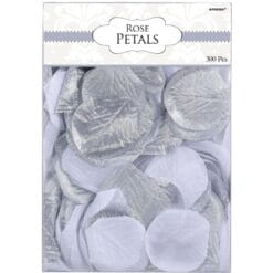 Rose Petal Fabric Silver & White Confetti 300pcs