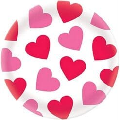 Heart Platter Melamine Round 13.5in