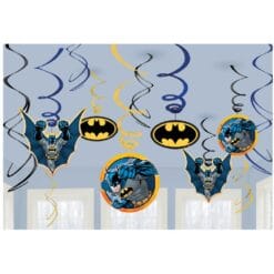 Batman Swirl Decorations 12PCS