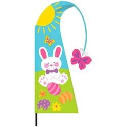 Easter Feather Flag Yard Stake