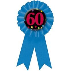 60th Birthday Award Ribbon 5 1/2"