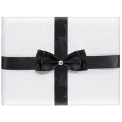 Guest Book White w/ Black Bow