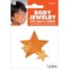 Orange Glitter Star Body Jewelry 1 Orange Glitter Star Body Jewelry