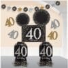 Sparkling Celebration 40yo Room Decor Kit 10pcs 2 Sparkling Celebration 40Yo Room Decor Kit 10Pcs