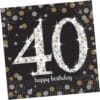 Sparkling Celebration 40Yo Napkins Lunch 16Pcs
