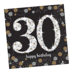 Sparkling Celebration 30yo Napkins Beverage 16pcs