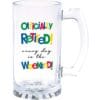 Officially Retired Glass Tankard