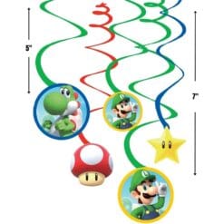 Super Mario Brothers™ Swirl Decor 12CT