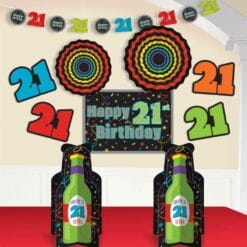 21st Brlliant Birthday Room Decor Kit