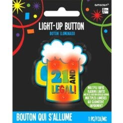 21st Brilliant Bday Novelty Button
