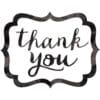 Thank You Stickers Black 50pcs