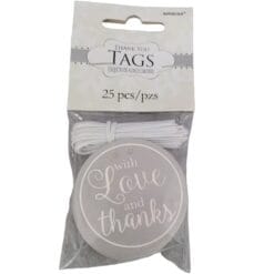 Thank You Tags Silver 25CT