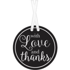 Thank You Tags Black 25CT