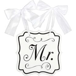 "Mr" Chair Sign MDF White