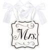"Mrs" Chair Sign MDF White 1 &Quot;Mrs&Quot; Chair Sign Mdf White