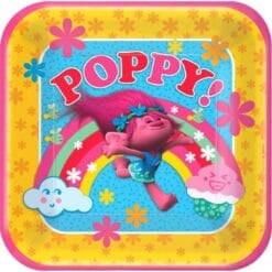 Trolls Plates SQR 9" 8CT