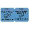 50/50 Ticket Roll Blue 1000Ct