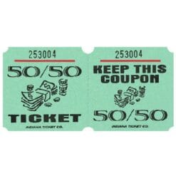 50/50 Ticket Roll Green 1000CT