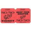 50/50 Ticket Roll Red 1000CT