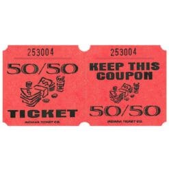 50/50 Ticket Roll Red 1000CT