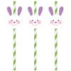 Easter Bunny Paper Straws 12Ct