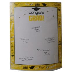 Yellow Grad Sign in Scroll Sheet