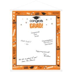 Orange Grad Sign-in Scroll 23"X18"