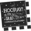 Grad Hooray Napkins Lunch 36Ct