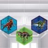 Jurrasic World™ Honeycomb Hanging Decorations 7.5in 3CT
