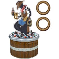 Western Inflatable Jumbo Cooler & Ring Toss