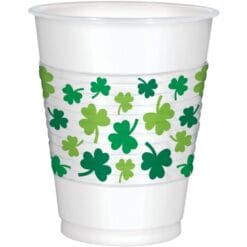 Shamrocks Plastic Cups 16oz 25CT