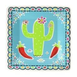 Fiesta 'Picado De Papel' Plates Square 7" 18CT