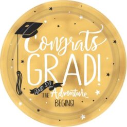 Grad Adventure Begins Plates 10.5" 8CT
