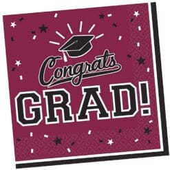 Burgundy Grad Napkins Lunch 36CT