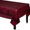 Burgundy Grad Tablecover Plastic