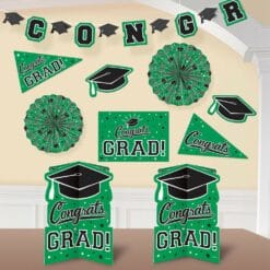 Green Grad Room Decorating Kit