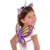 Rainbow Butterfly Unicorn Kitty Wings &Amp; Headband Set