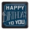 Happy Birthday Man Plates SQR 7" 8CT 2 Happy Birthday Man Plates Sqr 7&Quot; 8Ct