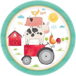 Barnyard Birthday Plates 10.5" 8CT