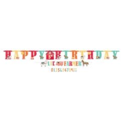 Barnyard Birthday Personalized Jumbo Letter Banner Kit