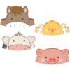 Barnyard Birthday Astd Paper Crowns 8CT