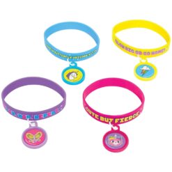 Rainbow Butterfly Unicorn Kitty Rubber Bracletts - 4CT