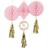 Floral Baby Honeycomb Decorations 3CT 2 Floral Baby Honeycomb Decorations 3Ct