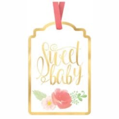 Floral Baby Girl Favor Tags 25CT